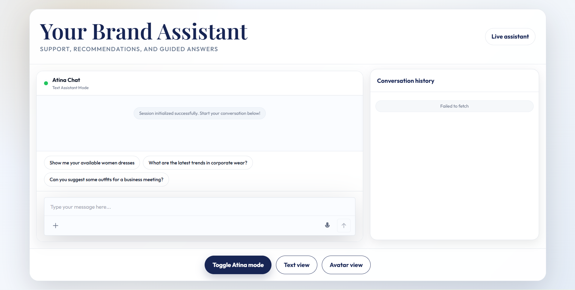 Embedding Atina on third-party sites